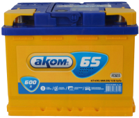 Автомобильный аккумулятор AKOM 6СТ-65VL (65 А/ч) - 