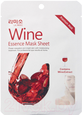 Маска для лица тканевая La Miso С экстрактом красного вина (21г)