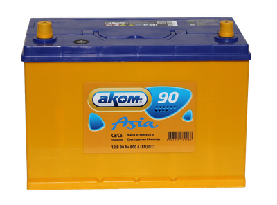 Автомобильный аккумулятор AKOM Asia 6СТ-90VL