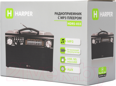Радиоприемник Harper HDRS-033 (черный)