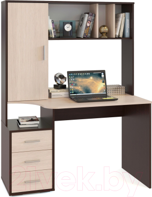 Письменный стол Сокол-Мебель КСТ-16 (венге/беленый дуб)