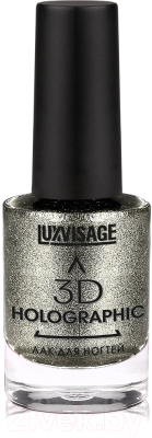 

Лак для ногтей LUXVISAGE, Серебристый, 3D Holographic тон 714