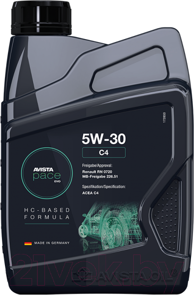Моторное масло Avista Pace EVO C4 5W-30 / 166956 (1л)