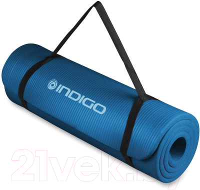Коврик для йоги и фитнеса Indigo NBR IN104 (синий)