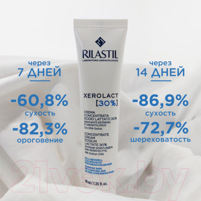 Крем для тела Rilastil Xerolact E 30% соли молочной кислоты для сухой чувствител. кожи (40мл)