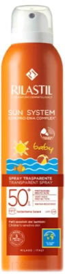 Спрей солнцезащитный Rilastil Sun System PPT Baby прозр. SPF 50+ д/чув. кожи с Po-DNA Complex (200мл)