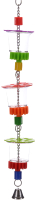 Игрушка для птиц Happy Bird Три кормушки с колокольчиком / A66205 - 