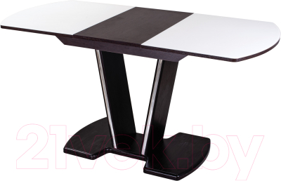 Обеденный стол Домотека Танго ПО-1 80x120-157 (белый/венге/03)