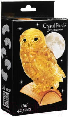 3D-пазл Crystal Puzzle Сова / 90247 (золото)