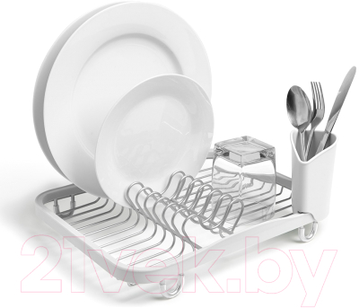 Сушилка для посуды Umbra Sinkin 330065-670 (белый/никель)