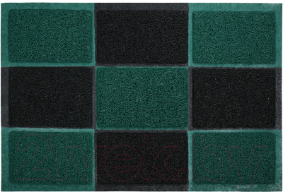 Коврик грязезащитный VORTEX Home 40x60 / 22406 (черный/зеленый)