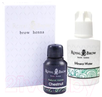 

Набор для окрашивания бровей Royal Brow, Блонд (бежевый), Хна 15мл+Минеральный раствор 15мл
