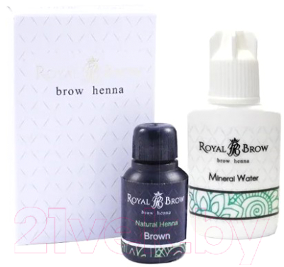 

Набор для окрашивания бровей Royal Brow, Брюнет/шатен (коричневый), Хна 15мл+Минеральный раствор 15мл