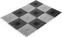 Коврик грязезащитный VORTEX Травка 42x56 / 23005 (черно-серый) - 