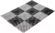 Коврик грязезащитный VORTEX Травка 42x56 / 23005 (черно-серый) - 