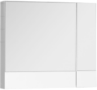 Шкаф с зеркалом для ванной Aquanet Нота/Римини 75 / 165130 (белый/камерино) - 