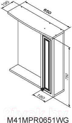 Шкаф с зеркалом для ванной AM.PM Palace One M41MPR0651WG