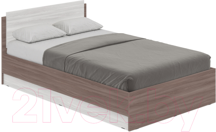 Полуторная кровать Modern Аманда А12 (ясень шимо темный/шимо светлый)