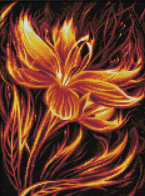 Набор алмазной вышивки Алмазная живопись Огненный цветок / АЖ-1852