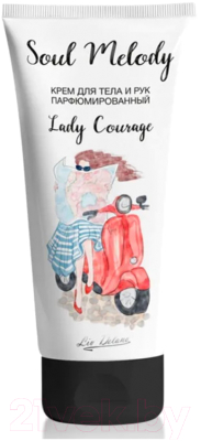 Набор косметики для тела Liv Delano Lady Courage Крем для рук и тела парфюмированный+Гель для душа (200мл+250мл)
