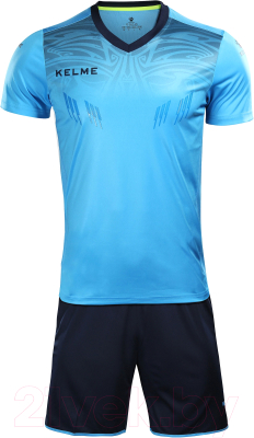 Футбольная форма Kelme Goalkeeper Short Sleeve Suit / 3871014-4007 (XL, голубой)