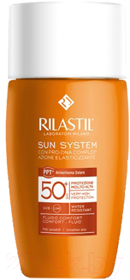 Крем солнцезащитный Rilastil Флюид Sun System PPT SPF 50+ д/чувст. кожи с Pro-DNA Complex (50мл)