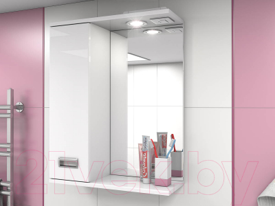 Шкаф с зеркалом для ванной Какса-А Пикколо с/о 55 L / 458383
