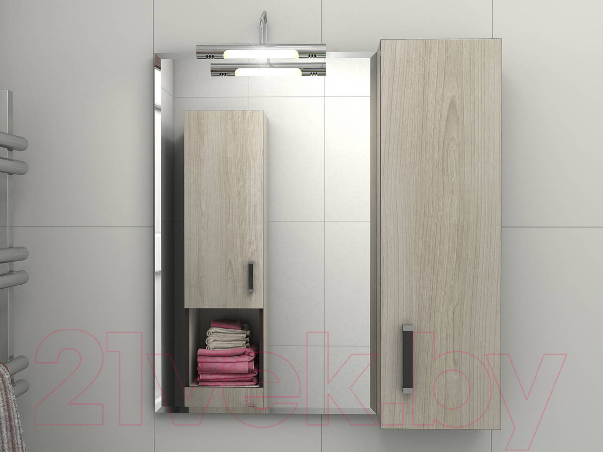 Шкаф с зеркалом для ванной Какса-А Сантана 50 / 458401