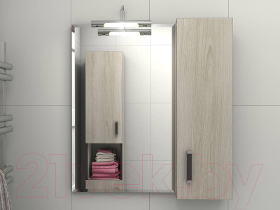 Шкаф с зеркалом для ванной Какса-А Сантана 50 / 458401 (универсальный)