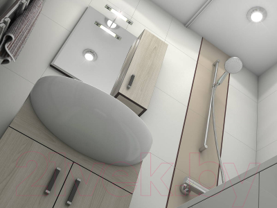 Шкаф с зеркалом для ванной Какса-А Сантана 62 / 458402 (универсальный)