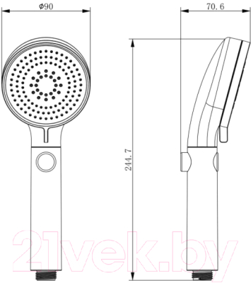 Лейка ручного душа LEMARK LM0818CW