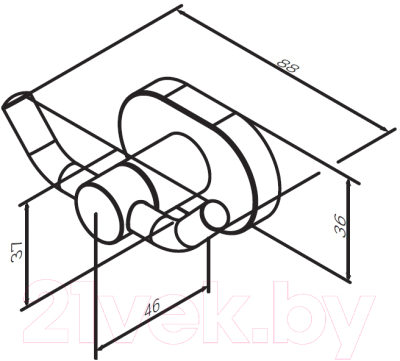 Крючок для ванной AM.PM Sense L A7435600