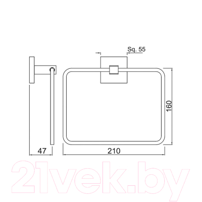 Держатель для полотенца Jaquar AKP-CHR-35721P