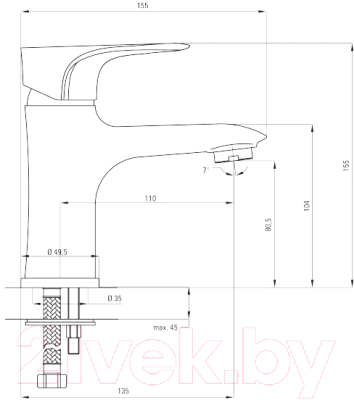 Смеситель Deante Gardenia BEG 021M