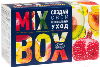 Набор косметики для лица Сто рецептов красоты Mix Box Гель-масло 20мл+Маска-основа 20мл+Скраб 80мл