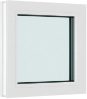 Окно ПВХ Brusbox Глухое 3 стекла (600x500x70) - 