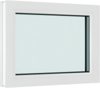 Окно ПВХ Brusbox Одностворчатое Глухое 3 стекла (600x800x70) - 