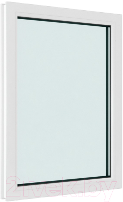 Окно ПВХ Brusbox Одностворчатое Глухое 3 стекла (1300x800x70)
