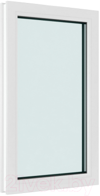 Окно ПВХ Brusbox Одностворчатое Глухое 3 стекла (1100x800x70)