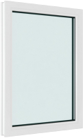 Окно ПВХ Brusbox Одностворчатое Глухое 3 стекла (1300x900x70) - 