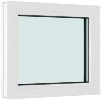 Окно ПВХ Brusbox Глухое 3 стекла (800x800x70) - 
