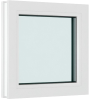 Окно ПВХ Brusbox Глухое 2 стекла (600x600x60) - 
