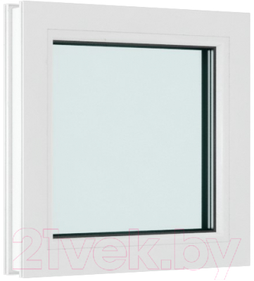 Окно ПВХ Brusbox Глухое 2 стекла (600x600x60)