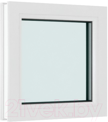 Окно ПВХ Brusbox Одностворчатое Глухое 2 стекла (450x550x60)