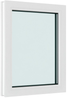 Окно ПВХ Brusbox Одностворчатое Глухое 2 стекла (900x600x60) - 