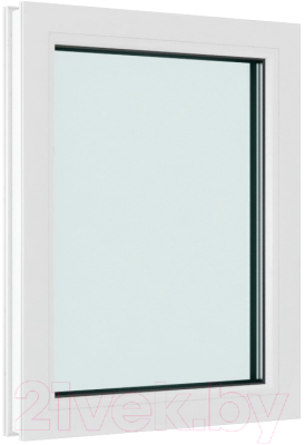 Окно ПВХ Brusbox Одностворчатое Глухое 2 стекла (900x600x60)
