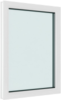 Окно ПВХ Brusbox Одностворчатое Глухое 2 стекла (1300x800x60) - 