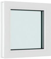 Окно ПВХ Brusbox Одностворчатое Глухое 2 стекла (600x500x60) - 