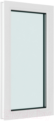 Окно ПВХ Brusbox Одностворчатое Глухое 2 стекла (1200x600x60)