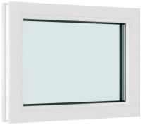 Окно ПВХ Brusbox Глухое 2 стекла (800x600x60) - 